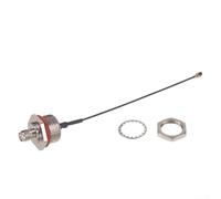 IPEX-SMAFemale Adapter Cable, SMA-Female to IPX Coaxial Cable 20cm Silver-Plated Copper RF Cable with M10/M12/M16 Threaded Connector for Outdoor Antenna(16)