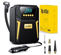 Ipflin Tyre Inflator Air Compressor - Digital Car Tyre Pump 12V DC,Portable Car Accessories for Men,Electric Air Pump 150 PSI For Car Tyres,Bikes,Football,Preset Tyre Pressure & Auto Shutoff