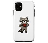 iPhone 11 Coffee Cute Wildlife Raccoon Funny Animal Case