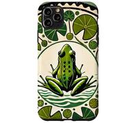 iPhone 11 Pro Max Frog and Lily pad Illustration Cute Frogs Case