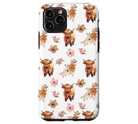 iPhone 11 Pro Western Boho Highland Cow Floral Cute Cows Country Girl Case