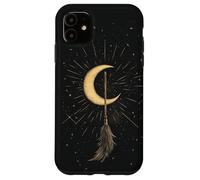 iPhone 11 Witchy Magical Crescent Stars - Halloween Flying Witch Broom Case