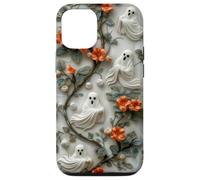 iPhone 12/12 Pro Cute Vintage Ghost 3D Embroidered Look Floral Charm Viral Case