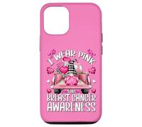 iPhone 12/12 Pro Pink Gnome Dad Heart Balloons For Breast Cancer Awareness Case
