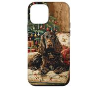 iPhone 12 mini Funny Irish Water Spaniel Dog Christmas Tree Snow Merry Xmas Case