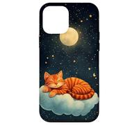 iPhone 12 mini Sleepy Cat Dreaming Under Moonlight Case