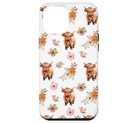 iPhone 12 Pro Max Western Boho Highland Cow Floral Cute Cows Country Girl Case