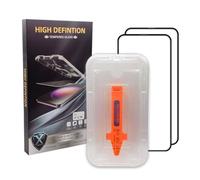 iPhone 13 Pro Compatible Screen Protector - 2 Pack Tempered Glass with Auto Dust-Elimination Installation Tray, 9H Hardness, HD Clear, Anti-Fingerprint, Scratch Resistant, Bubble-Free