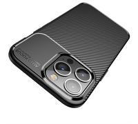 iPhone 13 Pro Max Case AVANA Protective Silicone Slim Case Black Carbon Look