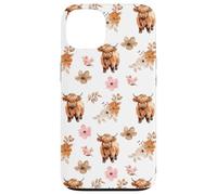 iPhone 13 Western Boho Highland Cow Floral Cute Cows Country Girl Case