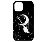 iPhone 13 Witchy Magical Crescent Stars - Halloween Flying Witch Broom Case
