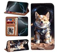 iphone 14 (6.1") Wallet Case, PU Leather Wallet Flip Case, Card Holder Stand Wrist Strap Protective Cover for iPhone 14 Pro/14 Plus (6.7")/14 pro max (6.7") (iphone 14 pro max (6.7"),Welsh Corgi 005)