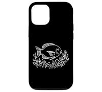 iPhone 14 Line Art Fish Aquarist & Ichthyologist Green Chromis Case