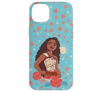 iPhone 14 Plus Disney Moana 2 Brave Pose Colorful Floral Retro Portrait Case