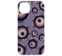 iPhone 14 Plus Evil Eye Turkish Arabesque Eyeball Pattern in Purple Case