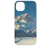 iPhone 14 Plus Mountain Pass With Snow Vintage Landscape Graphic Case