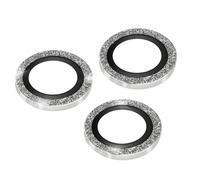 iPhone 14 Pro/14 Pro Max 9H Camera Lens Protection 0.2mm Glitter Silver Contour