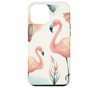 iPhone 14 Pro Max Floral Flamingo Pattern Watercolor Art Case