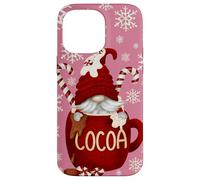 iPhone 14 Pro Max Winter Gnome For Women Pink Red White Christmas Hot Cocoa Case