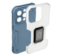 iPhone 14 Pro Shockproof Case Hybrid with Magnetic Ring Stand White