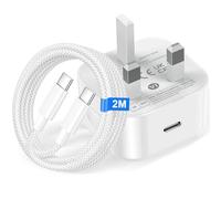 iPhone 15 16 17 Fast Charger with Nylon 2M USB C Cable, 20W iPhone Charger Fast Charge for lPhone 17/17 Pro/17 Pro Max/Air/16 15 Pro Max/Paid, iPhone Charger USB C and Fast Charging Cable Type C