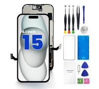 iPhone 15 LCD & Touch Screen Replacement - Genverdix 6.1" HD 3D Touch Display Fully Compatible with Face ID, Vivid Colors, High Definition, Complete with Installation Tools