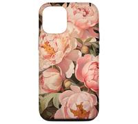 iPhone 15 Peony Flower Pink Peach Peonies Vintage Floral Coquette Case