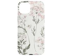 iPhone 15 Plus Pastel Pink Yarrow Flowers Wildflower Vintage Botanical Case