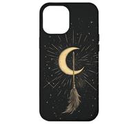 iPhone 15 Plus Witchy Magical Crescent Stars - Halloween Flying Witch Broom Case