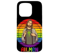 iPhone 15 Pro Ah Men Gay Pride Rainbow Flag LGBTQ Stuff Jesus Christian Case