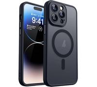 iPhone 15 Pro Case 6.1" Compatible with MagSafe Magnetic Wireless Full Camera Protection Shockproof Anti Slip Anti Scratch Anti Fingerprint Ultra Thin Slim TPU+PC Raised Bezel Back Phone Cover (Black)