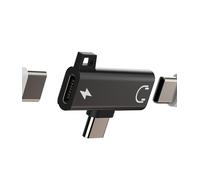iPhone 15 Pro Max Plus Dongle DAC USB C Headphones Jack Splitter Dual Type C Audio Charger Adapter Compatible for Samsung S23 S22 S21 Z Flip 5 Apple iPad 10、Air 4/5、Mini 6 Aux Cord TXGG-tp