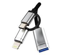 iPhone 15 Pro Max Plus USB to USB C Lightning Adapter for Apple iPad 10、Air 4/5、Mini 6、Pro12.9 Type C OTG 3.0 Cable Thunderbolt Port Camera Mouse Cord Converter Compatible for Samsung Galaxy YCJ