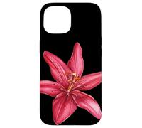 iPhone 15 Red Flowers Blooming Tiger Lily Watercolor Floral Lover Case