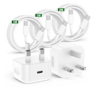 iPhone 16 15 Fast Charger[Apple MFi Certified] 2Pack 20W PD USB C Plug With 1/1/2M USB C to C Cable for iPhone 16 15/15 Pro/15 Pro Max/Plus, iPad Pro/Air/Mini