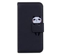 iPhone 16 Case, Shockproof PU Leather Flip Notebook Cartoon Frog Wallet Phone Case with Magnetic Kickstand Card Holder Folio Soft TPU Bumper Protective Cover for iPhone 16 black