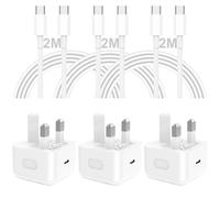 iPhone 16 Charger, 3Pack iPhone 15 charger 2M 20W Apple Fact USB C Charger Plug with USB C Cable for iPhone 16/16 Plus/16 Pro Max/15/15 Plus/15 Pro/15 Pro Max, New iPad 12.9, iPad Mini, iPad air
