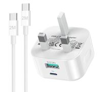 iPhone 16 Charger,iPhone 15 Fast Charger Plug and Cable 6 Feet Long 25W Fast Charge for Apple iPhone 16/16 Plus/16 Pro/16 Pro Max/15/15 Plus/15 Pro/15 Pro Max,2M Rapid C to C Charging Lead and Plug