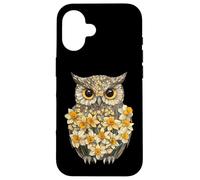 iPhone 16 Daffodil Owl Flower Gardening Floral Case