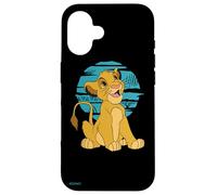 iPhone 16 Disney The Lion King Young Simba Happy Blue Retro Case