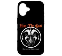 iPhone 16 KISS THE GOAT Funny Heavy Metal Satan Devil Go Goat Obscenum Case