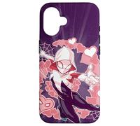 iPhone 16 Marvel Spider-Man Into the Spider-Verse Gwen Stacy Hearts Case