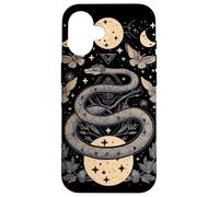 iPhone 16 Mystical Serpent with Moths and Celestial Moons Tarot Card Case
