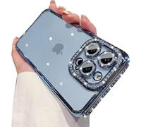(iPhone 16 Plus, Blue) Case for iPhone 16 Pro Max Diamond Glitter Phone Cover