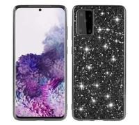 iPhone 16 Plus Case, 3D Glitter Bling Sparkle Cute Clear Transparent TPU Gel Silicone Shockproof Cover Protective Case Girls Women for iPhone 16 Plus Black