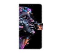 iPhone 16 Plus Phone Case, Painted Premium Leather Folio Book Wallet Case Protective Flip Pouch Card Holder Stand Shock Proof Phone Cover for iPhone 16 Plus,Roamer