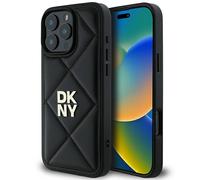 iPhone 16 Pro Case DKNY Faux Leather Black Logo