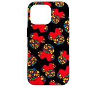 iPhone 16 Pro Disney Minnie Mouse Icon Rainbow Hearts Black Case