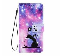 iPhone 16 Pro Max Case, 3D Painted Shock-Absorption Flip PU Leather Notebook Wallet Cases Folio Magnetic Protective Cover Bumper with Stand Card Holder Slots for iPhone 16 Pro Max Baby panda
