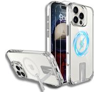 (iPhone 16 Pro Max, Clear) Case for iPhone 16 Pro Max Plus with 2 x Screen Protector Tempered Glass [Compatible with MagSafe]